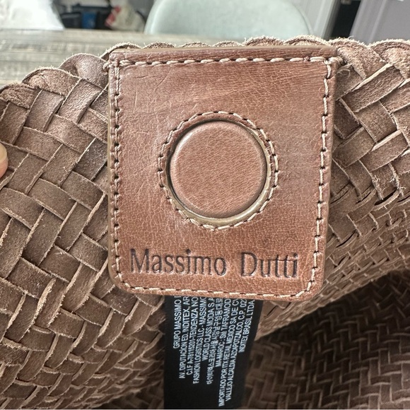 NWT - Massimo Dutti Braided Nappa Leather Tote Bag - Picture 7 of 11